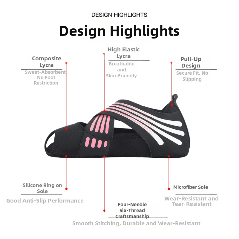 Γυναικεία παπούτσια γιόγκα με μαλακή σόλα και σχεδίαση χωρίς πίσω μέρος; παπούτσια Pilates; κάλτσες εκπαίδευσης με πέντε δάχτυλα — μάρκα Kyncilor/Kenzalo; ύλικό: diving cloth; προέλευση: Zhejiang; κατηγορία: είδη γιόγκα