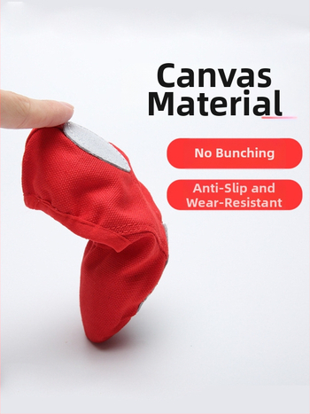 Tančné topánky pre deti – baletné topánky s plátenným horným dielom, podrážka z umelej kože, priedušné, ľahké, rýchloschnúce