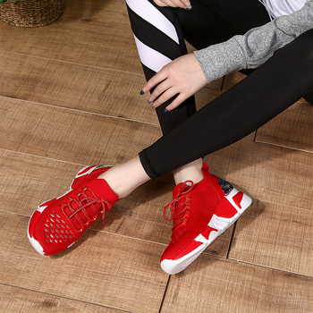 Moterų šiuolaikinių šokių bateliai, kvėpuojantis Mesh/Velvet viršus, PU padas, lengvi, smūgių slopinimas, atsparūs dėvėjimui