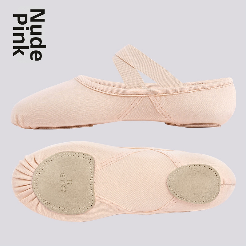 Šokių bateliai Lingyan – Elastinis tekstilės viršus, Karvių odos padas, Kvėpuojančios, Atsparios dilimui, Įtvaras palaikymas – Suaugusiems, Unisex, Šokių judesiai