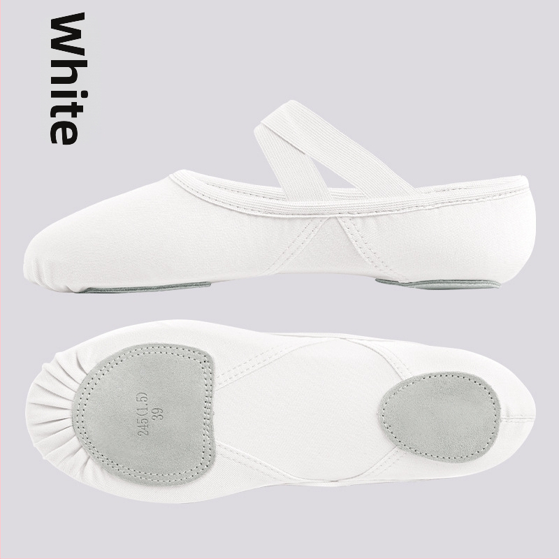 Šokių bateliai Lingyan – Elastinis tekstilės viršus, Karvių odos padas, Kvėpuojančios, Atsparios dilimui, Įtvaras palaikymas – Suaugusiems, Unisex, Šokių judesiai