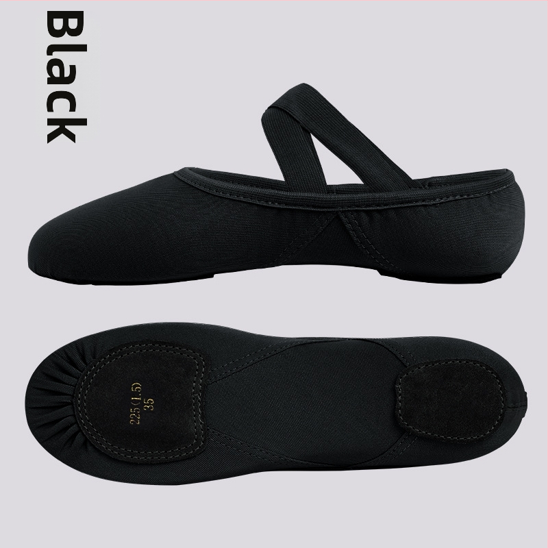 Šokių bateliai Lingyan – Elastinis tekstilės viršus, Karvių odos padas, Kvėpuojančios, Atsparios dilimui, Įtvaras palaikymas – Suaugusiems, Unisex, Šokių judesiai