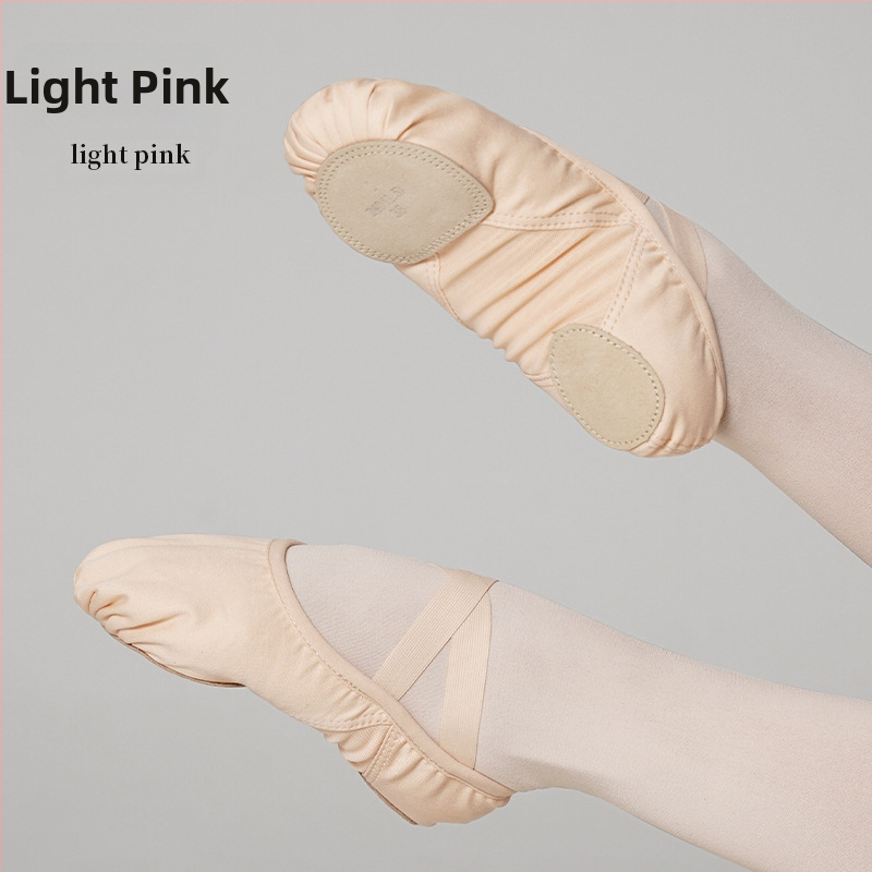 Šokių bateliai Lingyan – Elastinis tekstilės viršus, Karvių odos padas, Kvėpuojančios, Atsparios dilimui, Įtvaras palaikymas – Suaugusiems, Unisex, Šokių judesiai