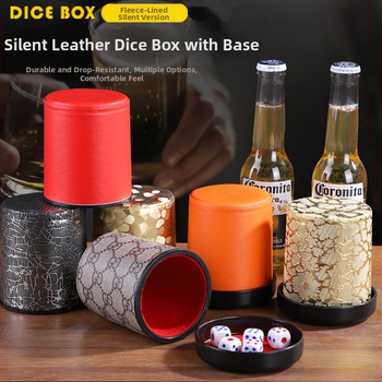 Runwei ABS rinkinys kauliukų puodeliams su tylos mechanizmu, storesnis maišymo puodelis, įskaitomi kauliukai