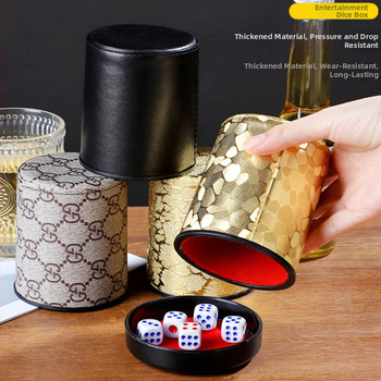 Runwei ABS rinkinys kauliukų puodeliams su tylos mechanizmu, storesnis maišymo puodelis, įskaitomi kauliukai