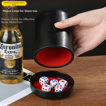 Runwei ABS rinkinys kauliukų puodeliams su tylos mechanizmu, storesnis maišymo puodelis, įskaitomi kauliukai