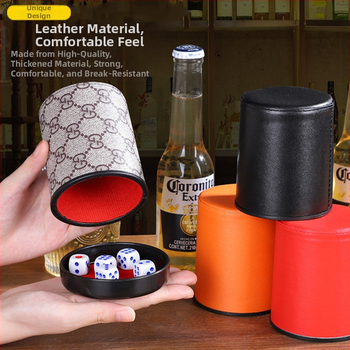 Runwei ABS rinkinys kauliukų puodeliams su tylos mechanizmu, storesnis maišymo puodelis, įskaitomi kauliukai