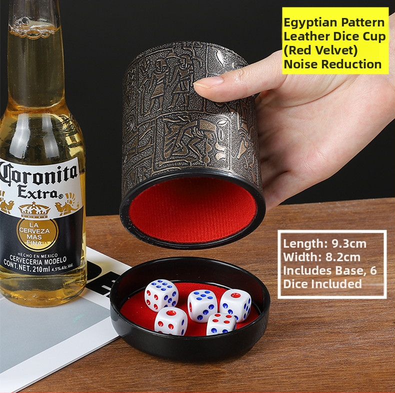 Runwei ABS rinkinys kauliukų puodeliams su tylos mechanizmu, storesnis maišymo puodelis, įskaitomi kauliukai