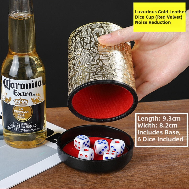 Runwei ABS rinkinys kauliukų puodeliams su tylos mechanizmu, storesnis maišymo puodelis, įskaitomi kauliukai