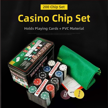 Žetonų komplektas žaidimams, 200 vnt, akrilas, pritaikoma gamyba, daugiakomorė forma, mobilus šablonas