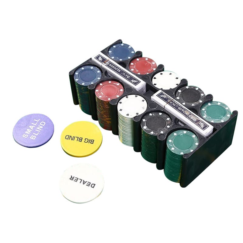 Žetonų komplektas žaidimams, 200 vnt, akrilas, pritaikoma gamyba, daugiakomorė forma, mobilus šablonas