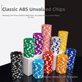 Texas Hold'em tušti čipai, be nominalios vertės, ABS medžiaga, 25 vnt.