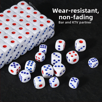 Akrilo kauliukai su apvalintais kampais šachmatų ir kortų žaidimams – atsparūs dėvėjimui ir neblėstantys