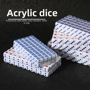 Akrilo kauliukai su apvalintais kampais šachmatų ir kortų žaidimams – atsparūs dėvėjimui ir neblėstantys