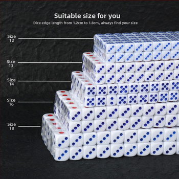 Akrilo kauliukai su apvalintais kampais šachmatų ir kortų žaidimams – atsparūs dėvėjimui ir neblėstantys