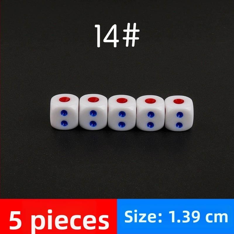 Akrilo kauliukai su apvalintais kampais šachmatų ir kortų žaidimams – atsparūs dėvėjimui ir neblėstantys