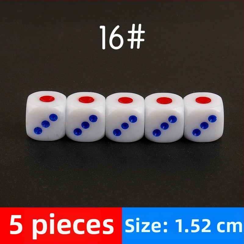 Akrilo kauliukai su apvalintais kampais šachmatų ir kortų žaidimams – atsparūs dėvėjimui ir neblėstantys