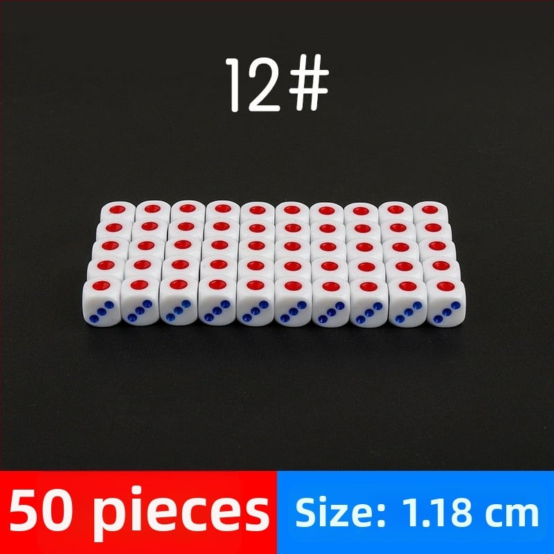 Akrilo kauliukai su apvalintais kampais šachmatų ir kortų žaidimams – atsparūs dėvėjimui ir neblėstantys