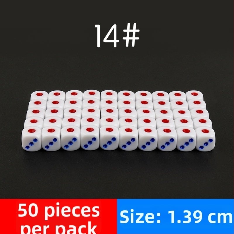 Akrilo kauliukai su apvalintais kampais šachmatų ir kortų žaidimams – atsparūs dėvėjimui ir neblėstantys