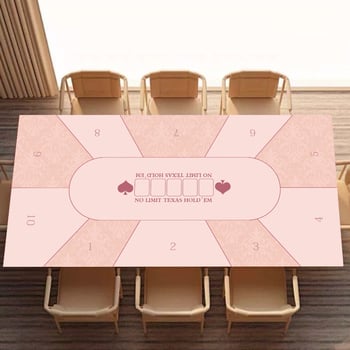 Подложка за маса за покер, маджонг, шах и карти — естествен каучук, противохлъзгаща, термопечат, възможност за печат на лого