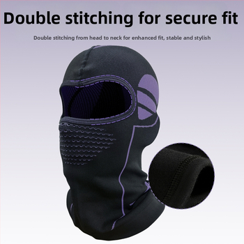 Žieminė dviračių kaukė su gobtuvu — vėjo atspari, šilta megzta veido apsauga, medžiaga nailonas, prekinis ženklas Jingxing, unisex