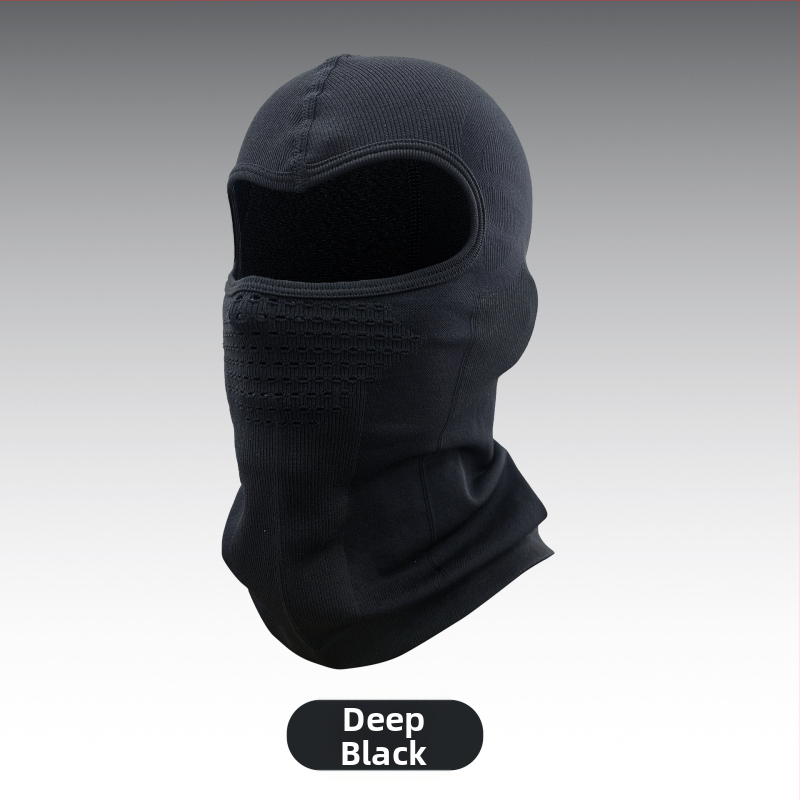 Žieminė dviračių kaukė su gobtuvu — vėjo atspari, šilta megzta veido apsauga, medžiaga nailonas, prekinis ženklas Jingxing, unisex