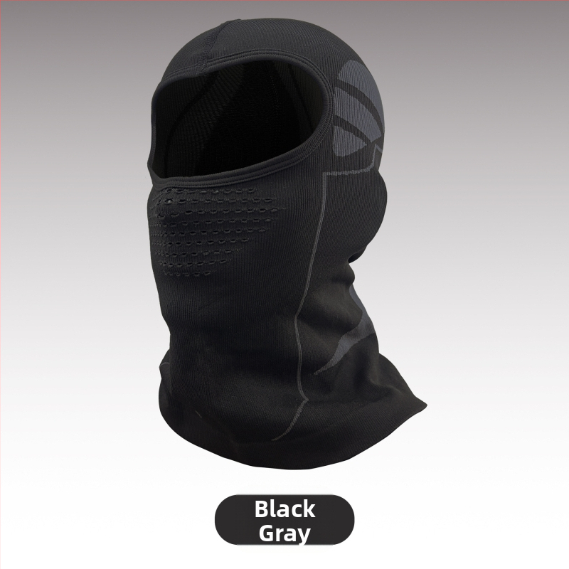Žieminė dviračių kaukė su gobtuvu — vėjo atspari, šilta megzta veido apsauga, medžiaga nailonas, prekinis ženklas Jingxing, unisex