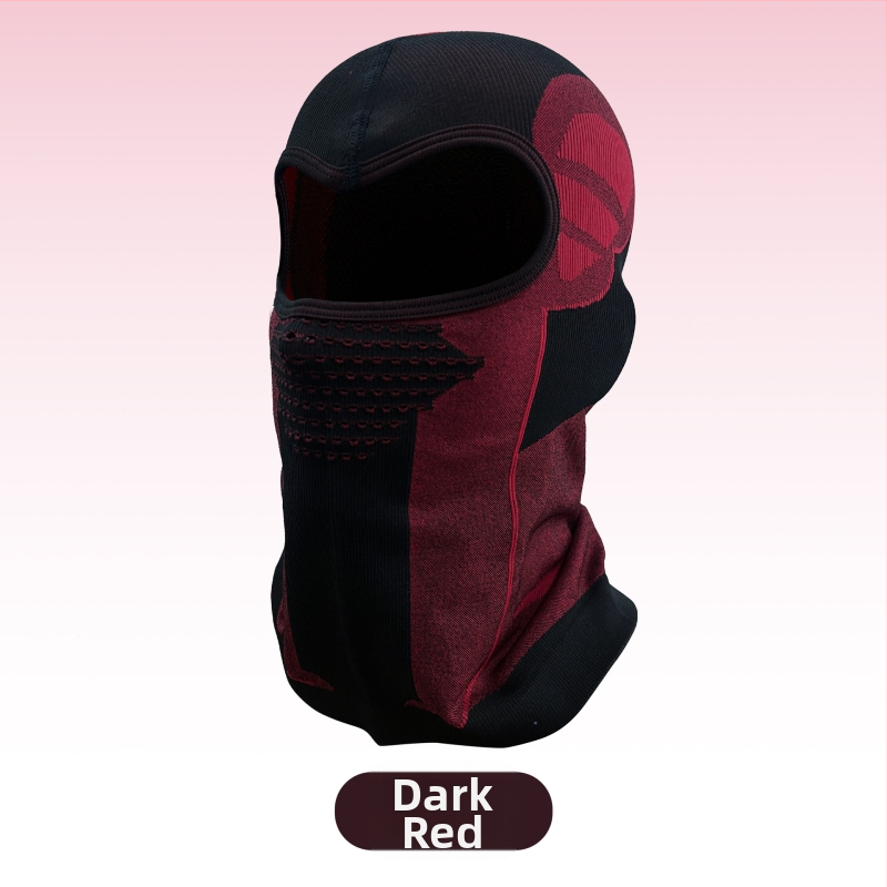 Žieminė dviračių kaukė su gobtuvu — vėjo atspari, šilta megzta veido apsauga, medžiaga nailonas, prekinis ženklas Jingxing, unisex