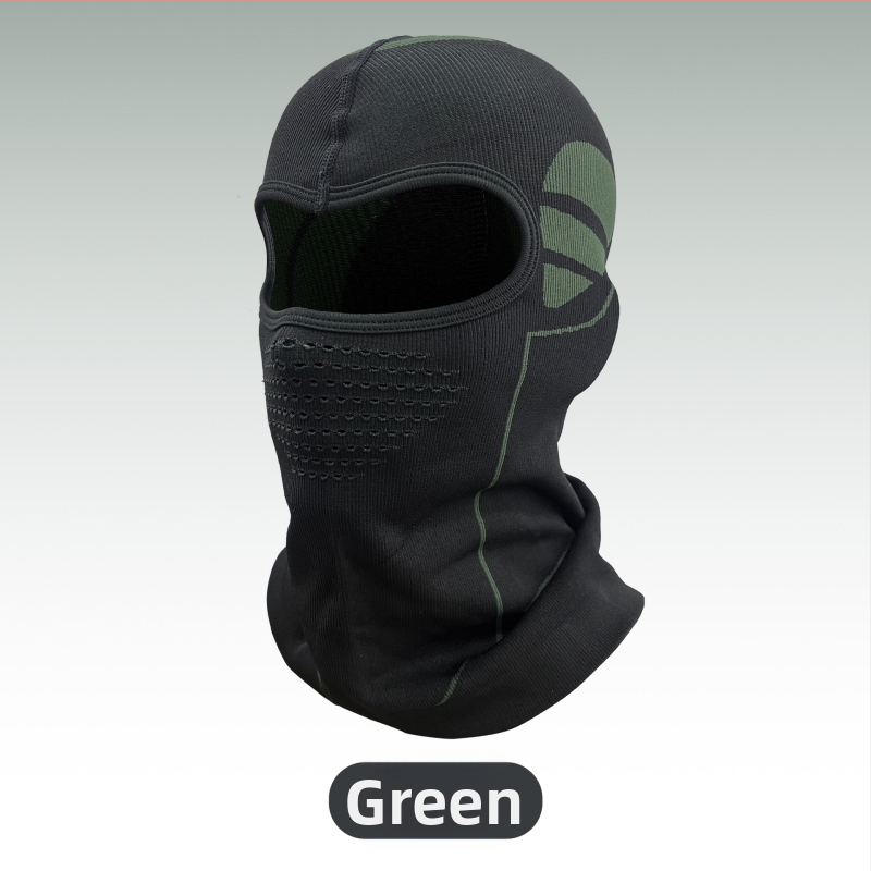 Žieminė dviračių kaukė su gobtuvu — vėjo atspari, šilta megzta veido apsauga, medžiaga nailonas, prekinis ženklas Jingxing, unisex