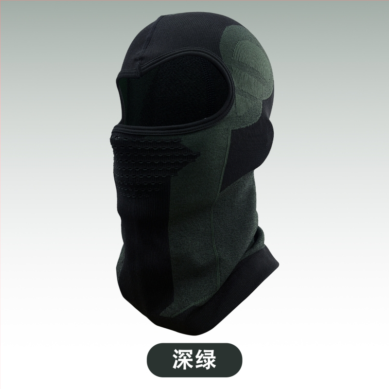 Žieminė dviračių kaukė su gobtuvu — vėjo atspari, šilta megzta veido apsauga, medžiaga nailonas, prekinis ženklas Jingxing, unisex