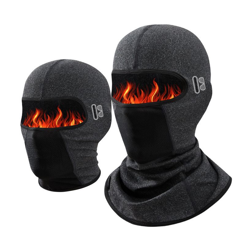 Dviračio kaukė su vėjo atsparumu ir pledės apykakle, poliesterio audinys, unisex