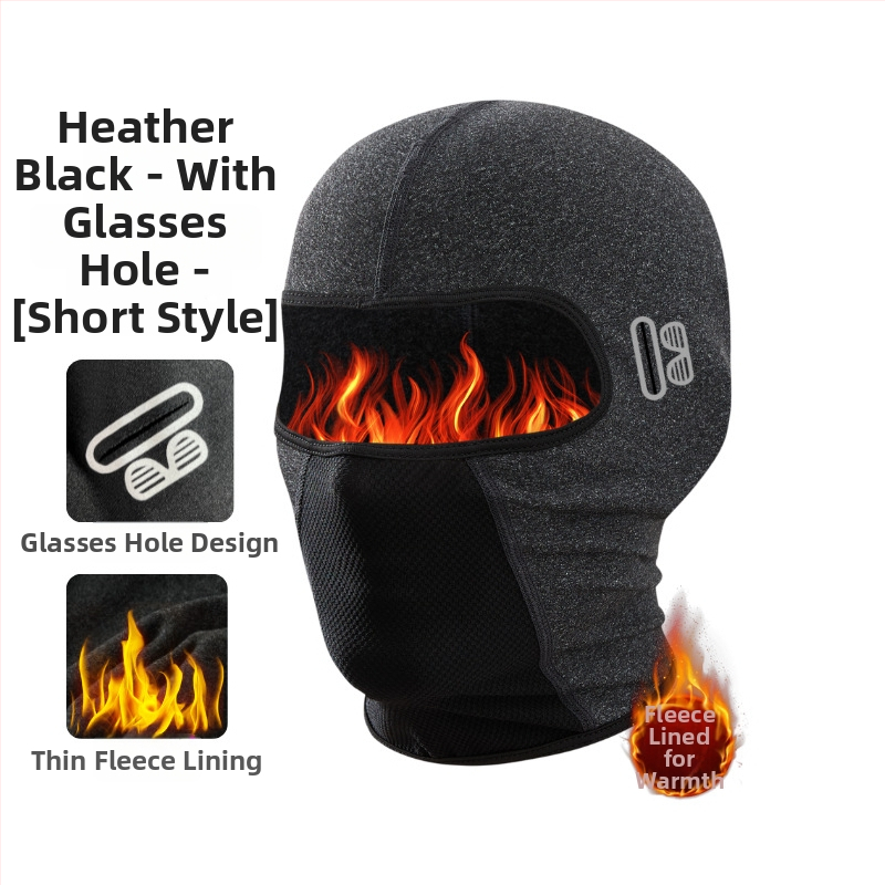 Dviračio kaukė su vėjo atsparumu ir pledės apykakle, poliesterio audinys, unisex