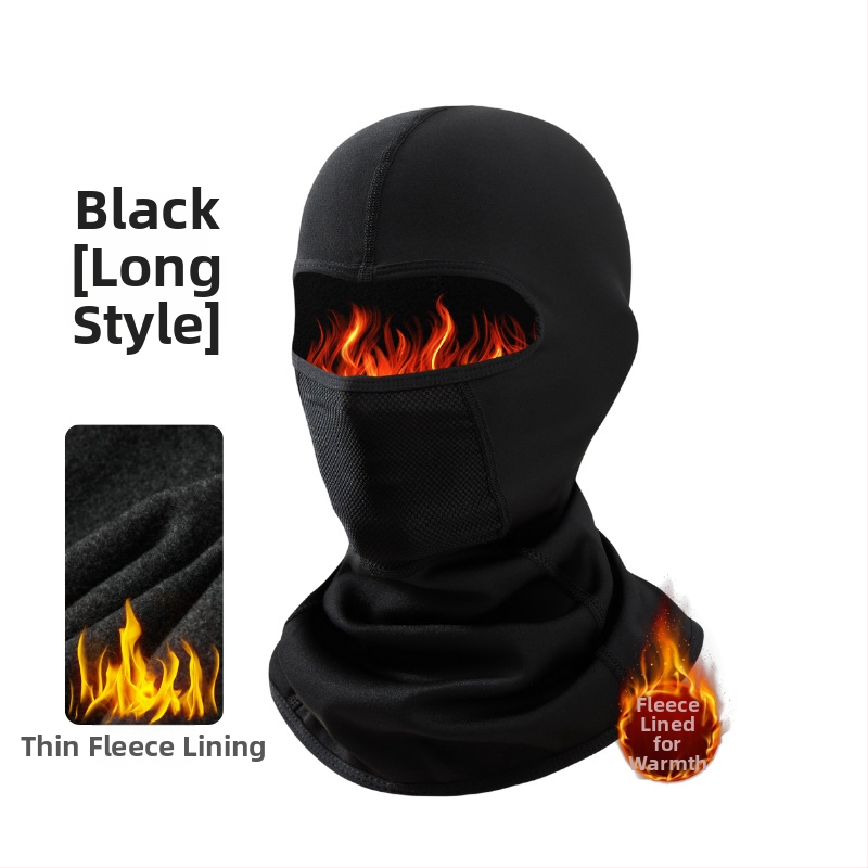 Dviračio kaukė su vėjo atsparumu ir pledės apykakle, poliesterio audinys, unisex