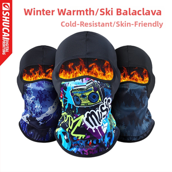 Dviračių kaukė su balaklava – vėjo ir šalčio atspari, poliesteris, universalus, sandėlyje, įgaliota privatų prekės ženklą