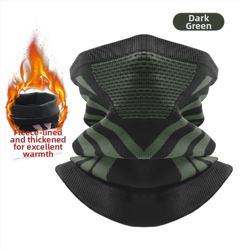 Dviračio kaklo šalikėlis, stora megzta medžiaga, žieminė šiluma, unisex, Sirius