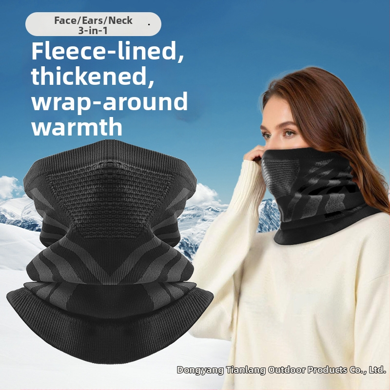 Dviračio kaklo šalikėlis, stora megzta medžiaga, žieminė šiluma, unisex, Sirius