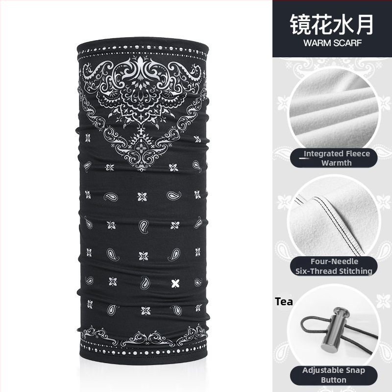 Rexchi važiavimo kaukė žieminė, veliūrinė, anti-spritz, stora šilta, hip-hop magiškas turbanas, vyriškas modelis, tinkama dviračiams/pėsčiamis/slidinėjimui