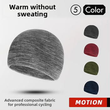 Dviračių sportinė kepurė, unisex, kationinis flisas, dryžuotas raštas, kontrastingas dizainas, skirta važiavimui dviračiu ir bėgimui