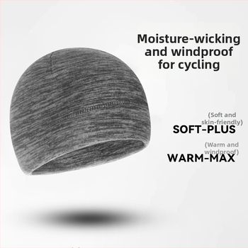 Dviračių sportinė kepurė, unisex, kationinis flisas, dryžuotas raštas, kontrastingas dizainas, skirta važiavimui dviračiu ir bėgimui