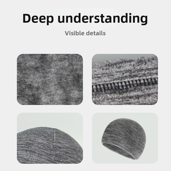 Dviračių sportinė kepurė, unisex, kationinis flisas, dryžuotas raštas, kontrastingas dizainas, skirta važiavimui dviračiu ir bėgimui