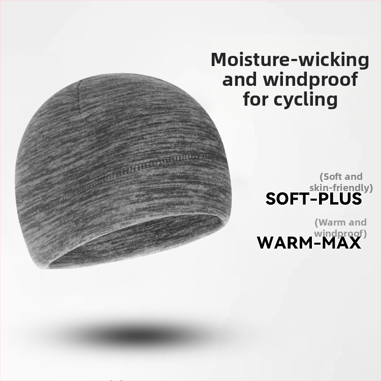 Universāla sporta cepure, kationiskais fleece, ar svītru rakstu un kontrastējošu dizainu, piemērota velosipēdu braukšanai un skrējišanai