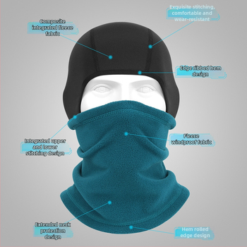 Dviračių veido kaukė su poliariniu flisu, žiemiškai šilta galvos apdaila važiavimui ir slidinėjimui, poliesteris, prekinis ženklas Ruidong, universalus, vėjo atspari
