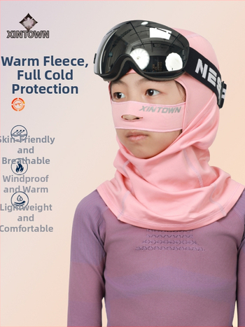 Dviejų sluoksnių šilta vaikiška slidinėjimo kaukė – unisex, poliesteris