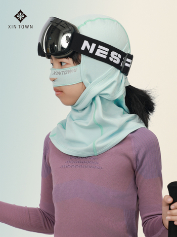 Dviejų sluoksnių šilta vaikiška slidinėjimo kaukė – unisex, poliesteris