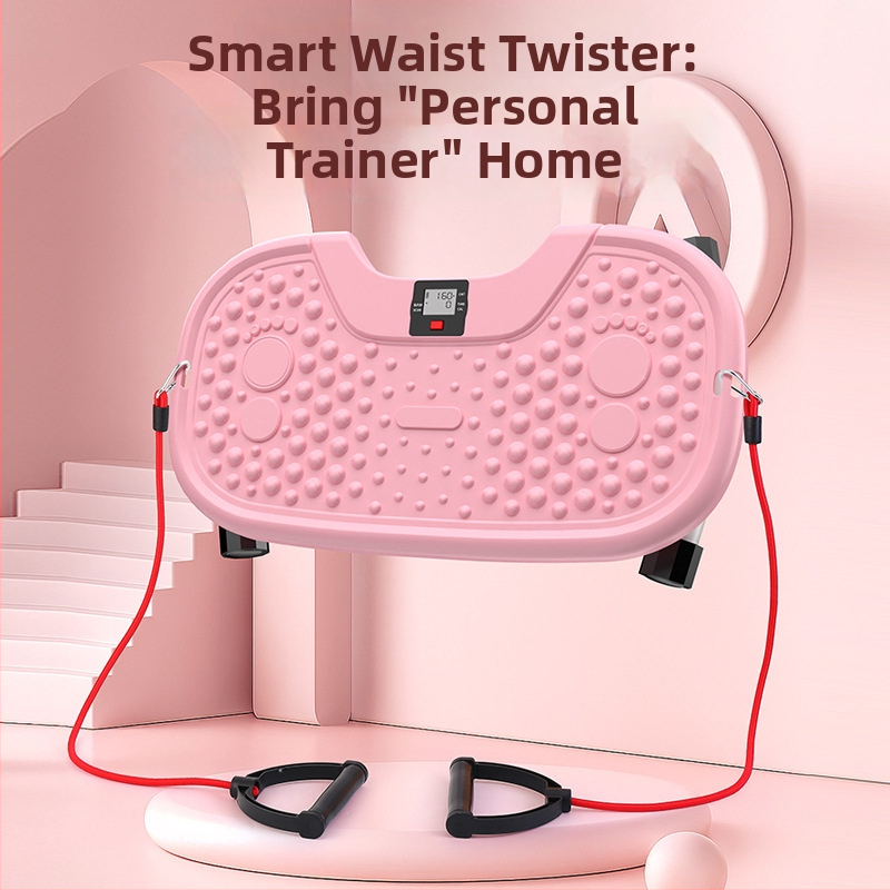 Kodukasutuseks vaikne kõhu treeningseade elektroonilise loenduriga, mitmefunktsionaalne vöökoha pöörlemise plaat, PP materjal