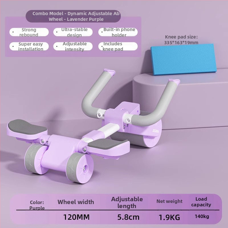 SEJIAN/SHULKEN kõhuharjutuse ratas, uus 3-rattaline mudel, mitte kokkupandav, 2,2 kg, kodu- ja kontori fitness varustus