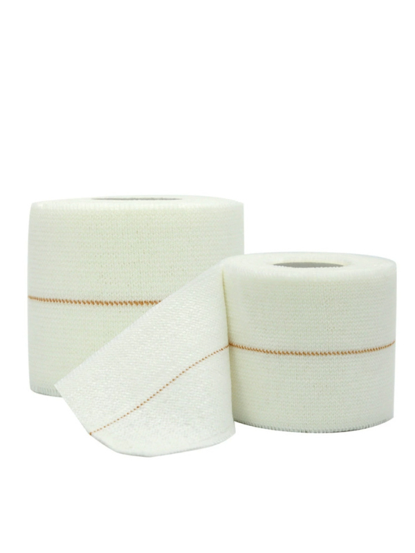 Еластична спортна лента за фиксация на глезен, китка и коляно – едностранно лепяща, памучна материя, за възрастни, подходящи спортове: вдигане на тежести, борба, фитнес (Комбинирана защитна екипировка)