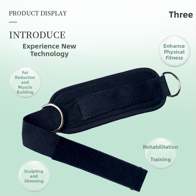 Kulkšnies įtvaras iš poliesterio pluošto su čiurnos dirželiu, universalus dydis, tinkamas jogai