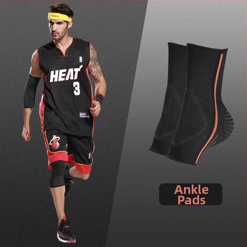 Спортен комплект предпазители: длан, китка, лакът, коляно и глезен | Материали: найлон, полиестер, спандекс | Подходящ за баскетбол и тренировки по футбол