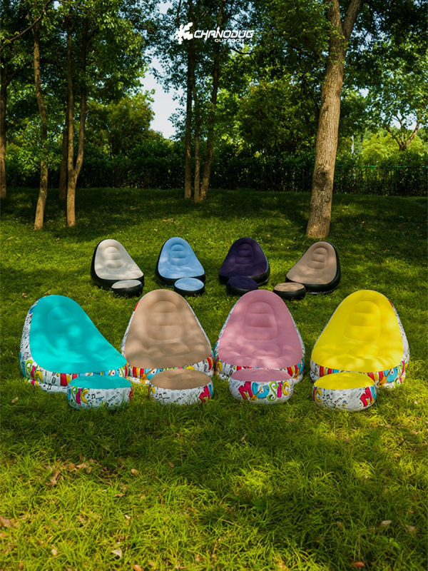 Надуваем диван-кресло за къмпинг - преносим, пухеста повърхност, 1,9 кг, натоварване до 195 кг, марка CHANDUG/XANODOGI